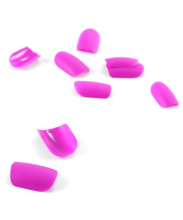Sethexy Matte Purple False Nails - Short Full Cover Salon Art Design - 24pcs for Women & Girls - Buy Online on SooperMarket.com