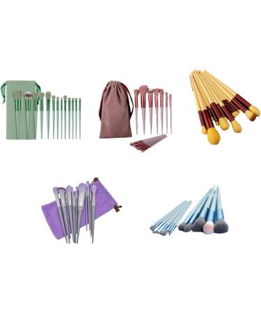 Dajidafu Stand Out Vibrant And Stylish Beauty Brush Set Makeup Lovers Plastic Portable Makeup Brush Set Powder Blusher Brush Cheese yellow - Buy Online on SooperMarket.com
