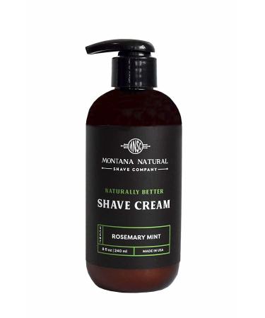 MNSC Rosemary Mint Shave Cream - Hypoallergenic All-Natural & Handcrafted in USA | Smooth Shaving for All Skin Types - Buy Online on SooperMarket.com