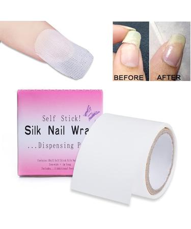 Silk Nail Wrap 1m Nail Protector Self Adhesive Fiberglass Nail Repair Reinforce Nail Protector for UV Gel Acrylic Nails 1 Roll - Buy Online on SooperMarket.com