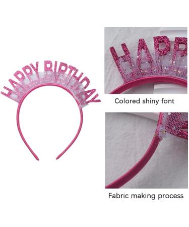 Guqqeuc Happy Birthday Tiara Birthday Crown Birthday Accessories for Women Girls Birthday Party Favours Birthday Headband Hairband Red - Buy Online on SooperMarket.com