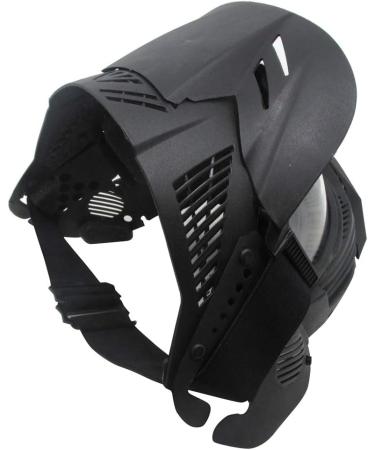 Independent Tactical Paintball Mask for Airsoft BB Hunting CS Game - Impact Resistant Full Face Gear with Goggles for Outdoor Activities - Black/Clear Lens - Buy Online on SooperMarket.com