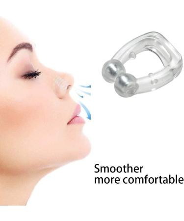 Silicone Magnetic Anti Snoring Clips - Set of 4 | Snore Stopper Nasal Dilator for Men and Women - White - Buy Online on SooperMarket.com