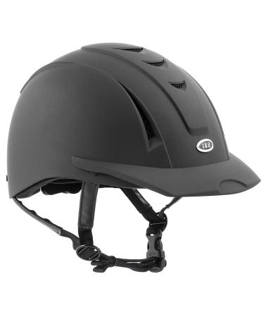 IRH Horseback Riding Safety Ergonomic Washable Rear Side Ventilation Equestrian Equi-Pro Helmet Matte Black Medium/Large (6 7/8)