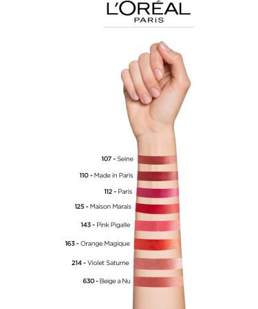 L'Oreal Paris Color Riche Satin Lipstick Maison Marais 125 Red Soft And Ultra Hydrating Red 1 count (Pack of 1) - Buy Online on SooperMarket.com