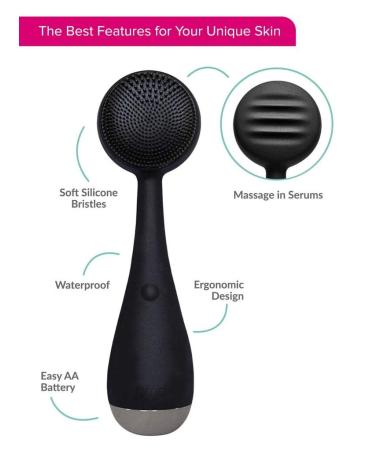 PMD Clean - Smart Face Cleaning Device | Waterproof SonicGlow Brush & Anti-Aging Massager | Lift Firm & Tone Skin - Black - Buy Online on SooperMarket.com