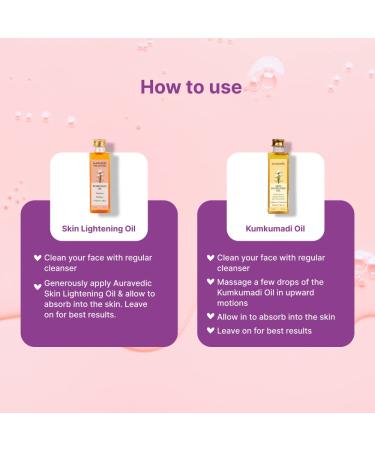 AURAVEDIC Skin Lightening & Kumkumadi Oil 100ml Duo for Radiant Skin - Buy Online on SooperMarket.com