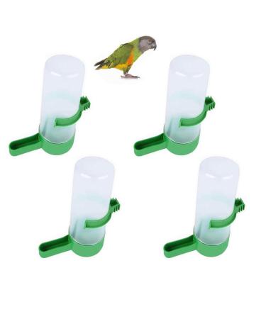 Bird Water Dispenser 4 Pcs Hanging Bird Water Bottles Automatic Bird Water Dispensers for Middle and Small Parrot Budgie Lovebirds Cockatiel Drinking Water