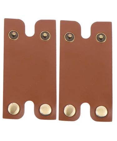Foytoki 2 pieces of shaver Sazier case Razor accessories Razor head synthetic leather cover manual razor case razor. Storage bags men's razor accessories shaving head cover brown 8.5x4.5cm
