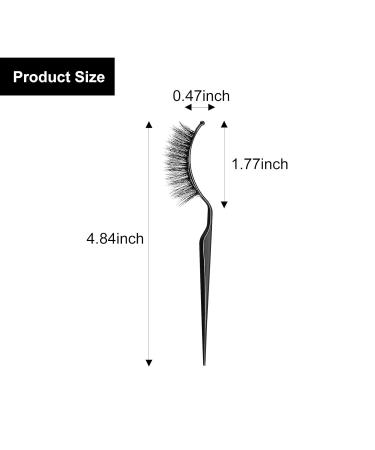 12 Pcs False Eyelashes Display Sticks - 3D Eyelash Extensions Applicator Tool for Easy Try-On & Grafting (Black & Transparent - Buy Online on SooperMarket.com