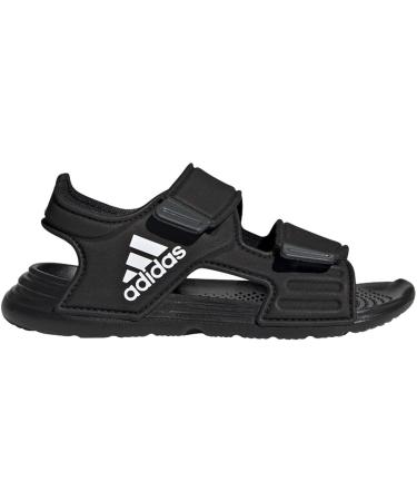 adidas Unisex Kids Altaswim Beach & Pool Shoes 2 US Little Kid Black White Grey