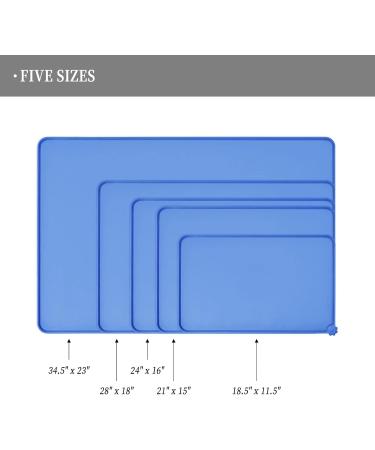 Reopet Silicone Pet Feed Mats - Waterproof Dog & Cat Mats with Elevated Edges (71 x 45 cm) - Durable Easy-Clean Feeding Solution - Buy Online on SooperMarket.com