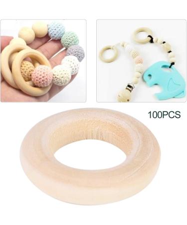Alomejor 100pcs 25mm Baby Teething Relief Ring | Safe DIY Craft Accessories for Baby Crafts - Buy Online on SooperMarket.com