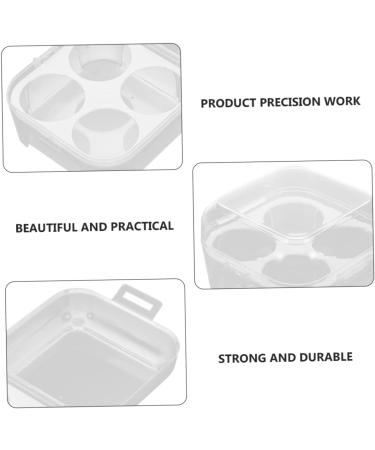 Fridge Egg Container 2pcs Box 4 Grid Egg Storage Box Plastic Pallet Empty Egg Carton re-usable - Buy Online on SooperMarket.com