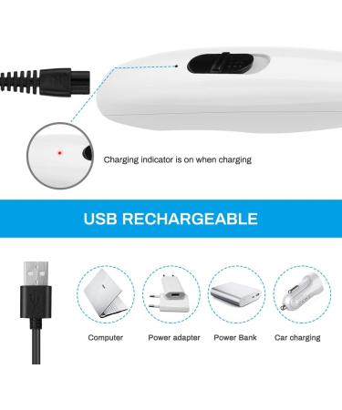 Dog Clippers Welltop Dog Grooming Clippers Low Noise USB Rechargeable Pet Hair Trimmer Cordless Clippers for Small Dogs Cats Pet Electric Clipper for Hair Around Face Eyes Ears Paws Rump (White) - Buy Online on SooperMarket.com