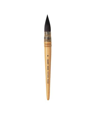 Isabey Squirrel Watercolor Brush, Siberian Blue Squirell Quill Mop Size 8 Siberian Blue Squirell Quill Mop