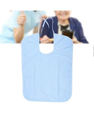 Adult Bib Elderly Waterproof Bib Adult Mealtime Saliva Towel Dining Apron Clothes Protector for Bedridden Inconvenient People(Light Blue M) - Buy Online on SooperMarket.com