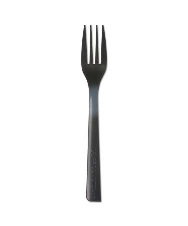 100% Recycled Content Cutlery Fork 6'' Black 1000/Carton Sold as 1 Carton
