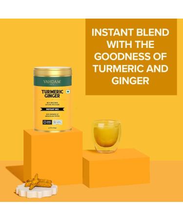 VAHDAM Turmeric Ginger Latte Mix (40 Cups 3.53oz) Caffeine-Free Golden Milk Powder With Curcumin Black Pepper & Ginger | Brew Hot/Iced Tea Or Turmeric Latte - Buy Online on SooperMarket.com