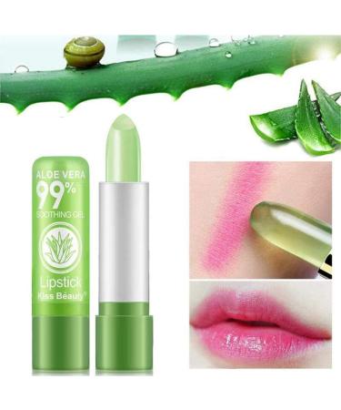 5-Piece Aloe Vera Lipstick Set - Magic Color Change Lip Balm Long-Lasting Moisturizer & Aloe Vera Jelly Makeup - Buy Online on SooperMarket.com