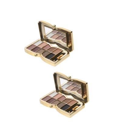 Gogogmee 2 Pcs 10 Eyeshadow Powder Shiny Eyeshadow Dish for Stocking Stuffers Eyeshadow Palette
