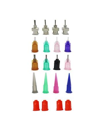 Xmasir Precision Applicator Set - 4 pcs 1 Oz. Henna Bottles with Needle Tips - 16 pcs Caps - Multi Purpose - Buy Online on SooperMarket.com