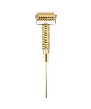 Acupuncture point detector multifunctional acupuncture point detector probe ear acupoint springs spring needle massage roller(golden)