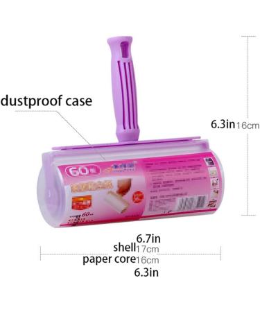 16cm Large Surface Lint Roller with 7 Refills - Effective Pet Hair Remover for Clothes & Furniture - 420 Sheets - Purple Rodillo Quitapelusas - Buy Online on SooperMarket.com