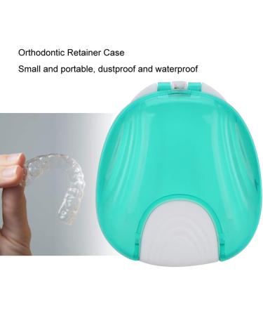 Retainer Case Portable Orthodon tic Press-to-Open Retainer Case Adult Waterproof Denture Box Storage Container for Denture Braces Mouth Guard (Blue) - Buy Online on SooperMarket.com