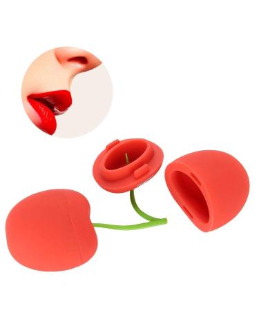 Lip Pump Device Silicone,Portable Hot Cherry-Shaped Lip Plumping Enhancer Lip Enhancement Plumper Quick Device Beauty Tool