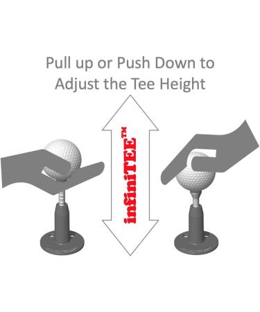 2022 infiniTEE Height Adjustable Golf Tee Set - Includes 3 Tees, Tee Holder, and Storage Bag - Buy Online on SooperMarket.com