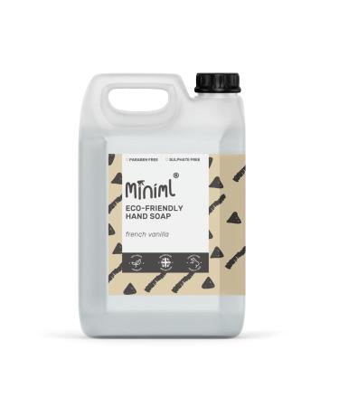 Miniml Hand Soap Wash Liquid 5L Refill - French Vanilla Infused Eco Friendly Hand Skin & Body Wash Gel for Soft and Sensitive Skin Care - 100% Vegan & Cruelty Free