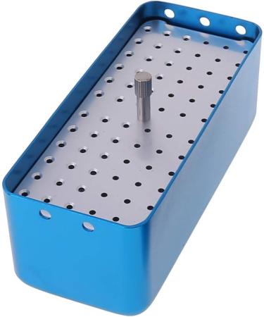 Klova Dental Bur Box - 72 Hole Aluminum Autoclave Sterilizer for Endo Files | Dental Disinfection Tools Holder | Blue - Buy Online on SooperMarket.com