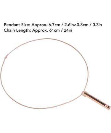 Mindful Breathing Necklace Skin Friendly Stress Relief Mindful Necklace Titanium Steel for Women for Daily Wear Rose Gold - Buy Online on SooperMarket.com