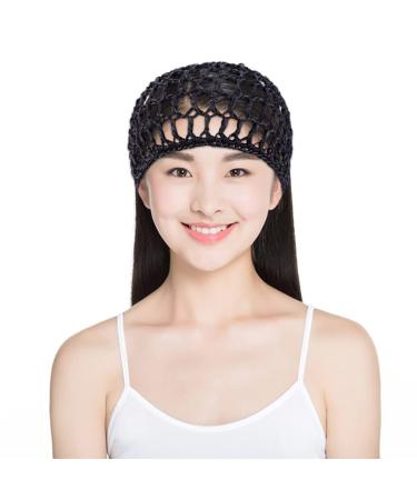 KALLORY 5Pcs Colorful Mesh Crochet Hair Net - Stylish Knit Hair Snood Cover for Women - Buy Online on SooperMarket.com