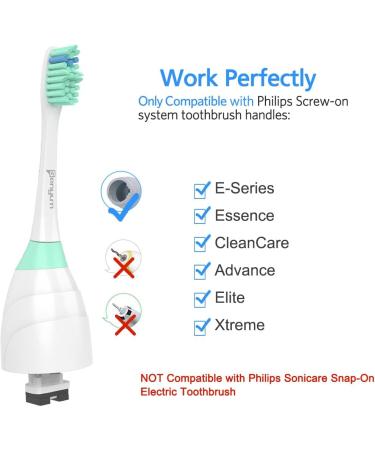 4 Pack E-Series Compatible Replacement Toothbrush Heads for Philips Sonicare Electric Toothbrush - Buy Online on SooperMarket.com