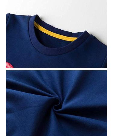 Girls Cotton Sweatshirt - Long Sleeve Toddler Top, Age 1-12 Years, Blue - Size 6-7 - Buy Online on SooperMarket.com