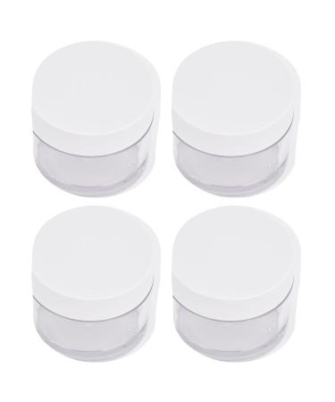Yosoo Round Clear Jar 4Pcs 50g Round Cream Jars with Lids Reusable Container for Lotion Make Up Cosmetics Samples Herbs