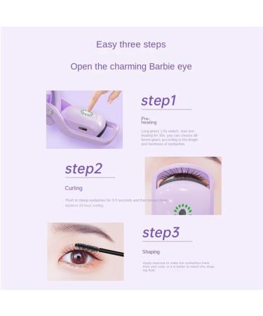 sunroot Heated Eyelash Curler Electric Eyelash Curlers USB Rechargeable Heated Eye Lash Curler with Comb 3 Heating Modes White - Buy Online on SooperMarket.com