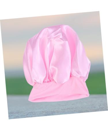 Silky Satin Sleep Cap for Curly Hair | Wide Side Bonnet Shower Cap | Pink | 1pc - Buy Online on SooperMarket.com