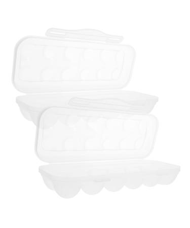NAMOARLY 2pcs Egg Preservation Box Plastic Egg Container with Lid for Refrigerator Egg Container for Refrigerator 12 Count Egg Cartons Reusable Egg Crates Trash Can Storage Pp re-usable
