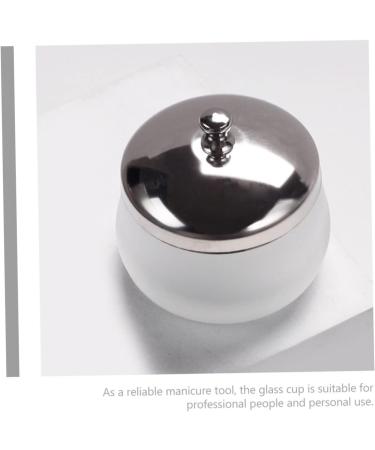 Healeved Nail Art Crystal Cup Decorative Monomer Dish Liquid Containers Manicure Tool Dappen Dish with Lid Nail Art Cleaning Tool Glass Cleaning Cup Stainless Steel Mixing Cup Carved - Buy Online on SooperMarket.com