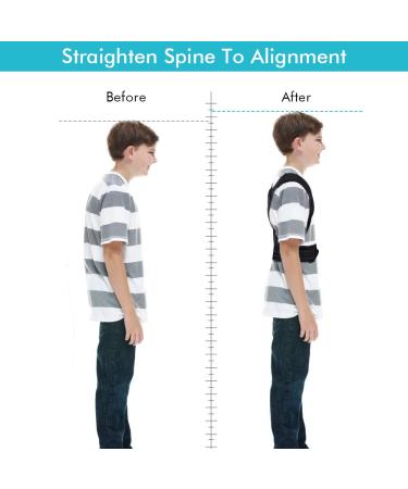Yosoo Health Gear Kids Posture Corrector - Spinal Support Brace for Improved Posture and Pain Relief - Size L (Waist 32-42) - Buy Online on SooperMarket.com