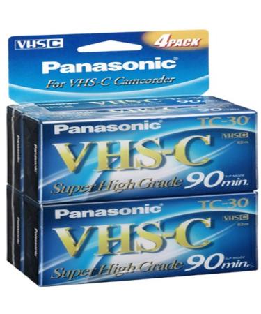 Super High-Grade VHS-c Videocassette 4 Pack