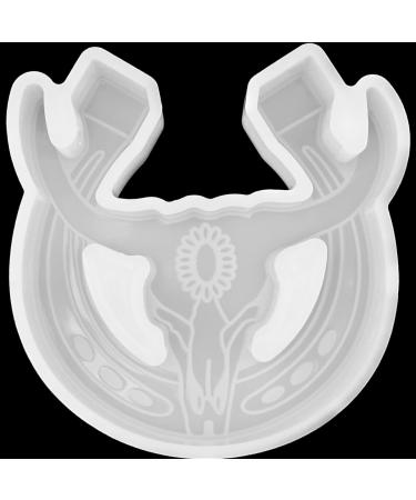 VONZK Car Freshie Mold Freshie Silicone Mold 4 1/4" L X 4" W X 1 1/4" H for Aroma Beads DIY Handmade Freshies Mould (Longhorn)