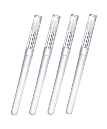 4 Pcs Silicone Lip Brushes - Portable Lipstick Applicator Wands & Mini Lip Scrub Brush for Gloss | International Shipping - Buy Online on SooperMarket.com