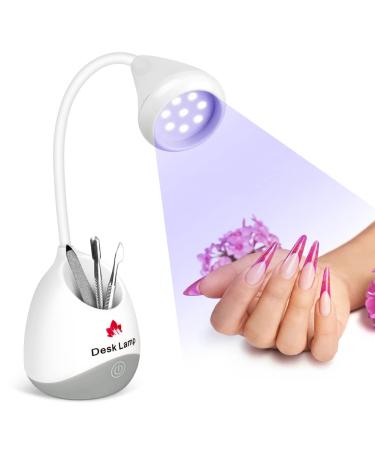 36W Gooseneck LED UV Nail Lamp  UV Light for Gel Nails Hands Free  Mini Portable Nail Dryer  Gel UV Light Gel Nail Curing Lamp  Nail Art Accessories for Travel Home & Salon Manicure Decor