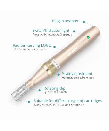 Dr. Pen Ultima M5 Professional Kit - Multi-function Wireless Derma Beauty Pen - Skin Care Tool Kit - 12pins & 36pins & Round Nano Cartridges - Buy Online on SooperMarket.com
