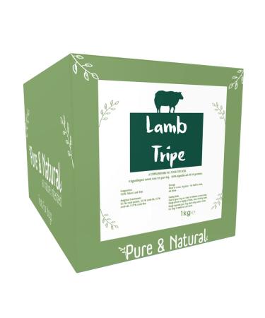 Pure & Natural Lamb Tripe Sticks for Dogs - Hypoallergenic Dog Chews Long Lasting & Natural for Dogs of All Ages from Puppy to Senior Dog Treats - 1kg Bulk Box Lamb Tripe 1 kg (Pack of 1)