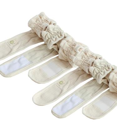 Topwon Cotton Baby Cloth Diaper Fastener Baby Belly Belt Diaper Fastener 6 Pack Belt Waist Support for Baby Reusable Washable Replaces Diaper Pins